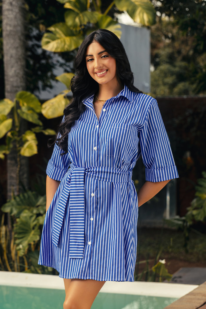 Vestido Mayara Ocean Stripes
