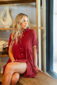 Vestido Caroline Mini Merlot