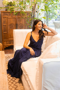 Vestido Paz Maxi Navy