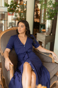 Vestido Marina Maxi Navy