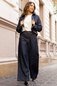 Jean Wide Deep Blue