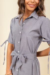 Vestido Talbot Pinstripe