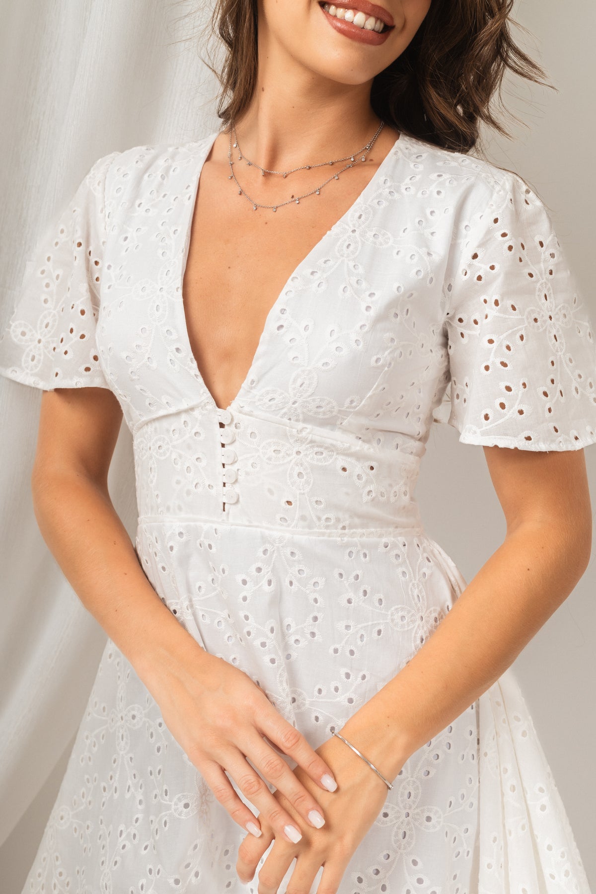 Vestido Sol Broderie Blanc