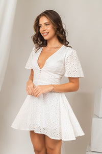 Vestido Sol Broderie Blanc