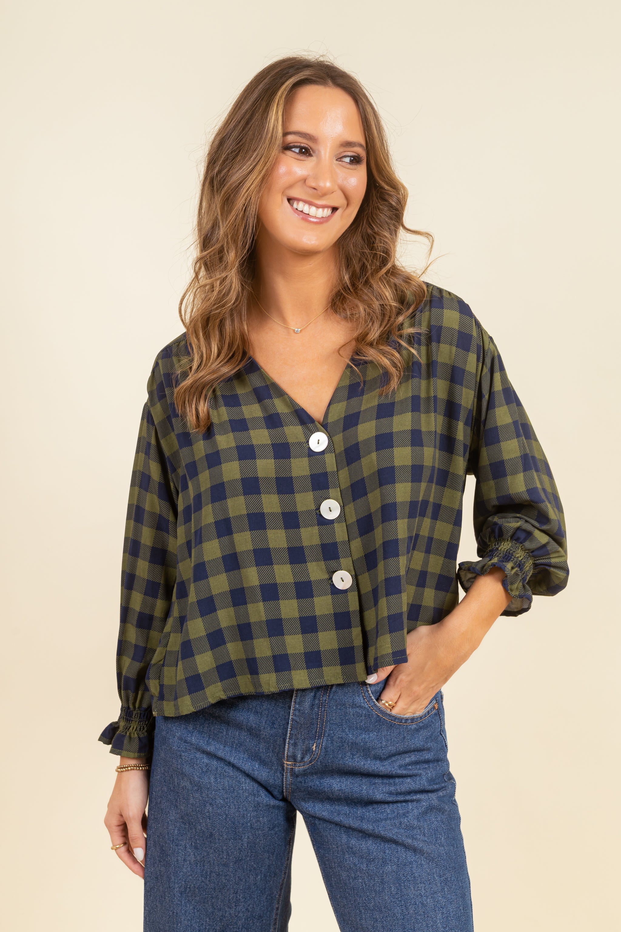 Camisa Lina Chess