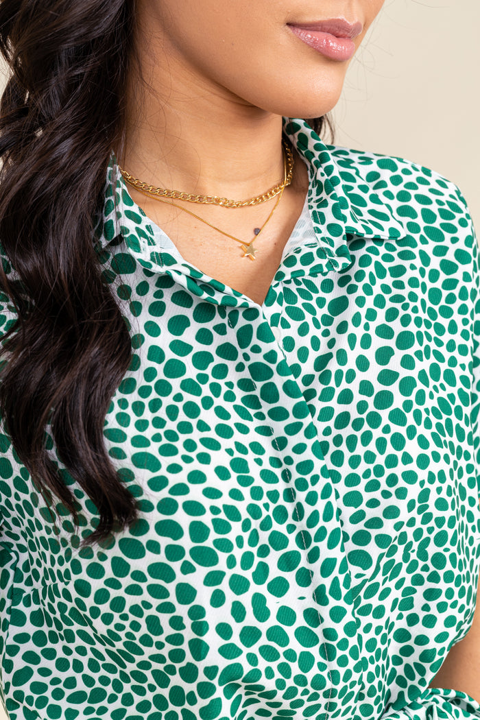 Vestido Anja Mini Green Dots