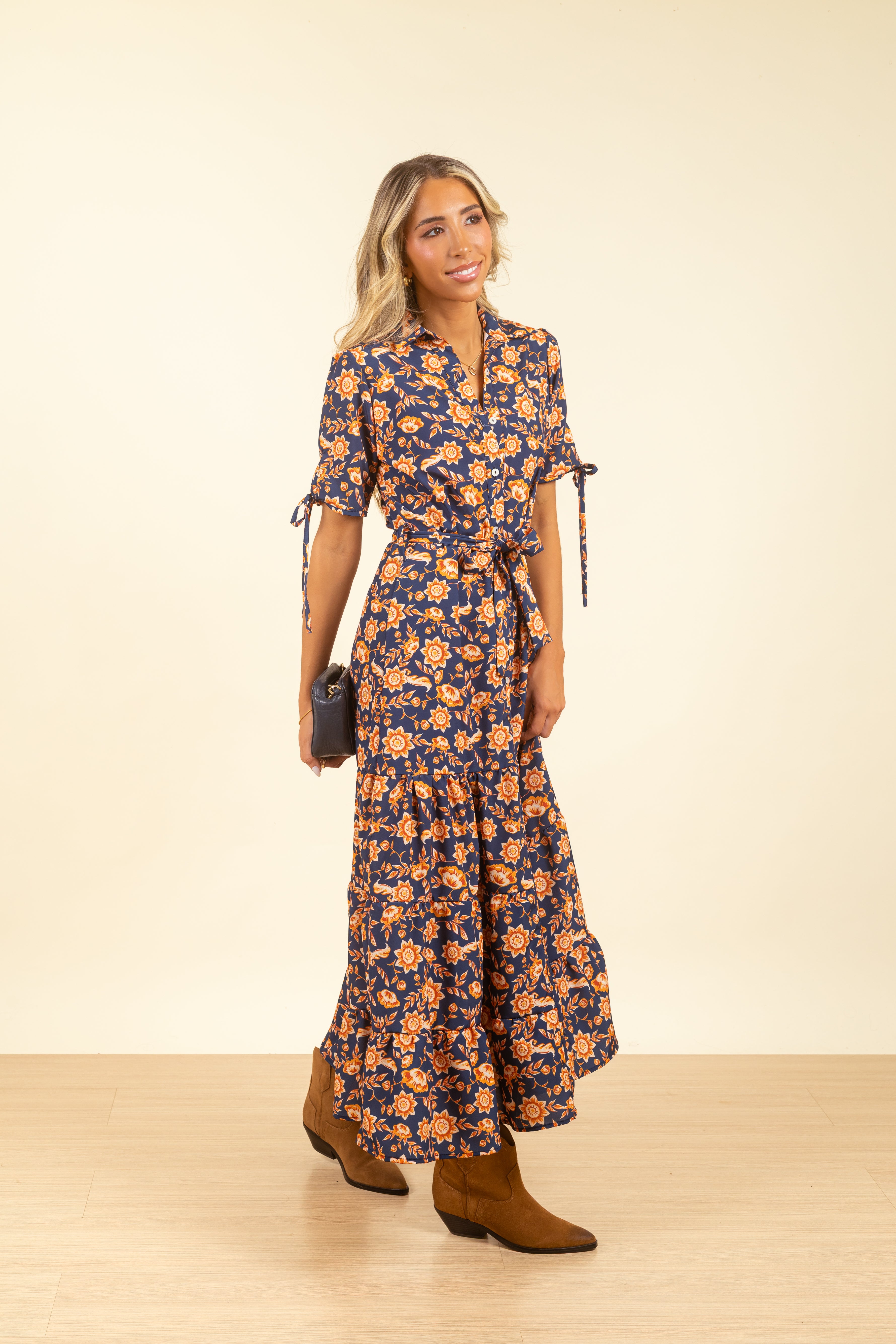 Vestido Talbot Abstract Gold