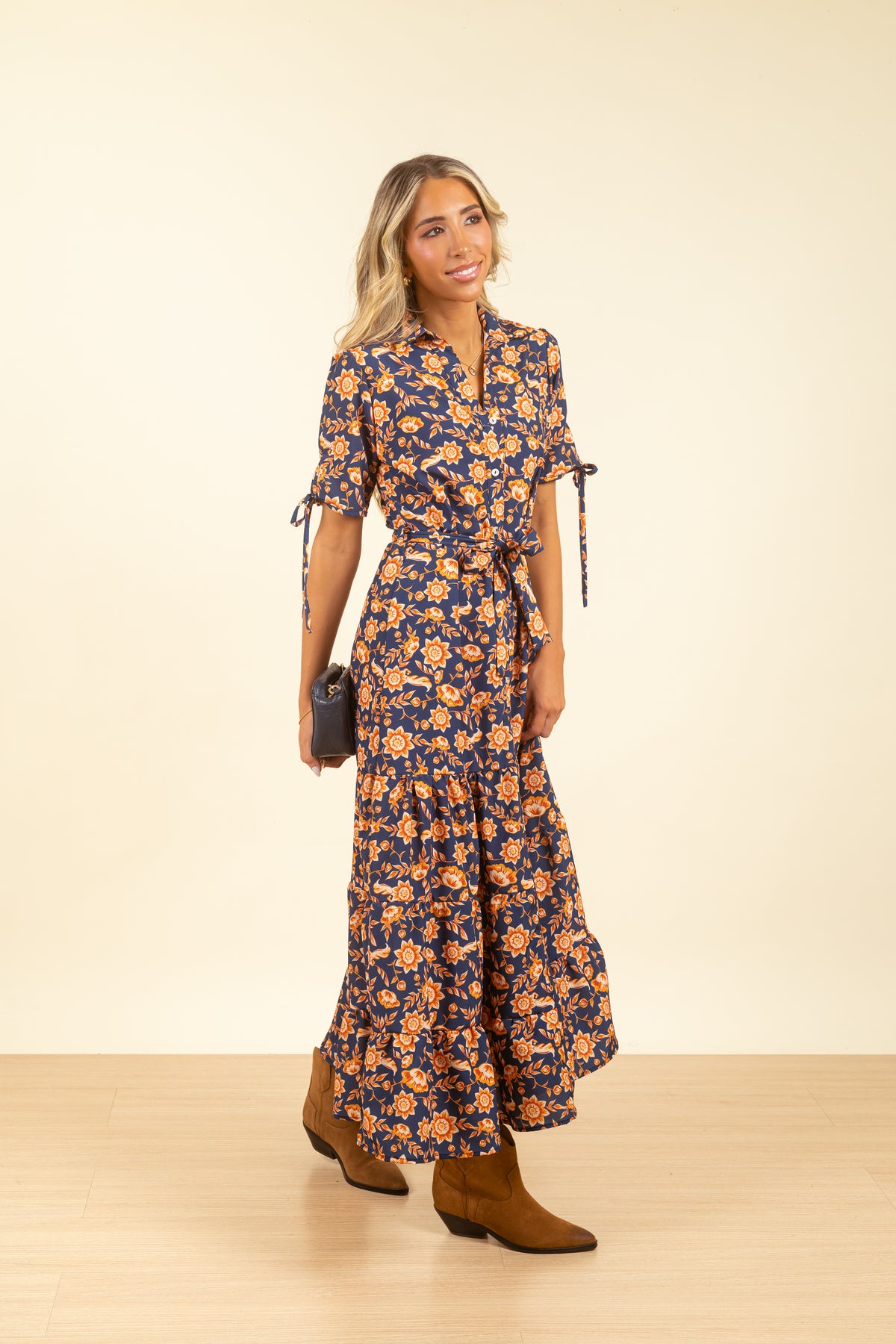 Vestido Talbot Abstract Gold