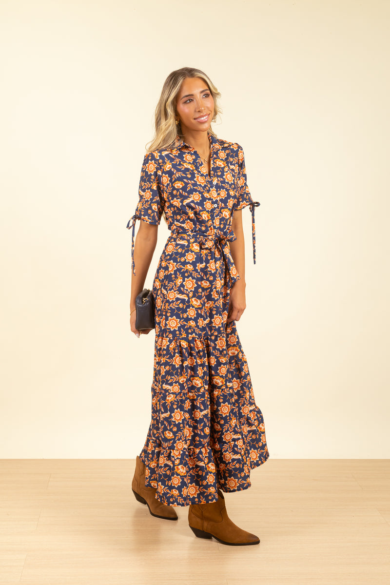 Vestido Talbot Abstract Gold