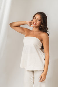 Blusa Erika White Sand