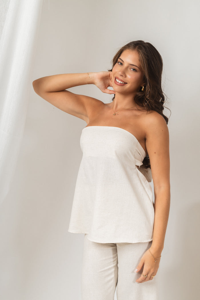 Blusa Erika White Sand