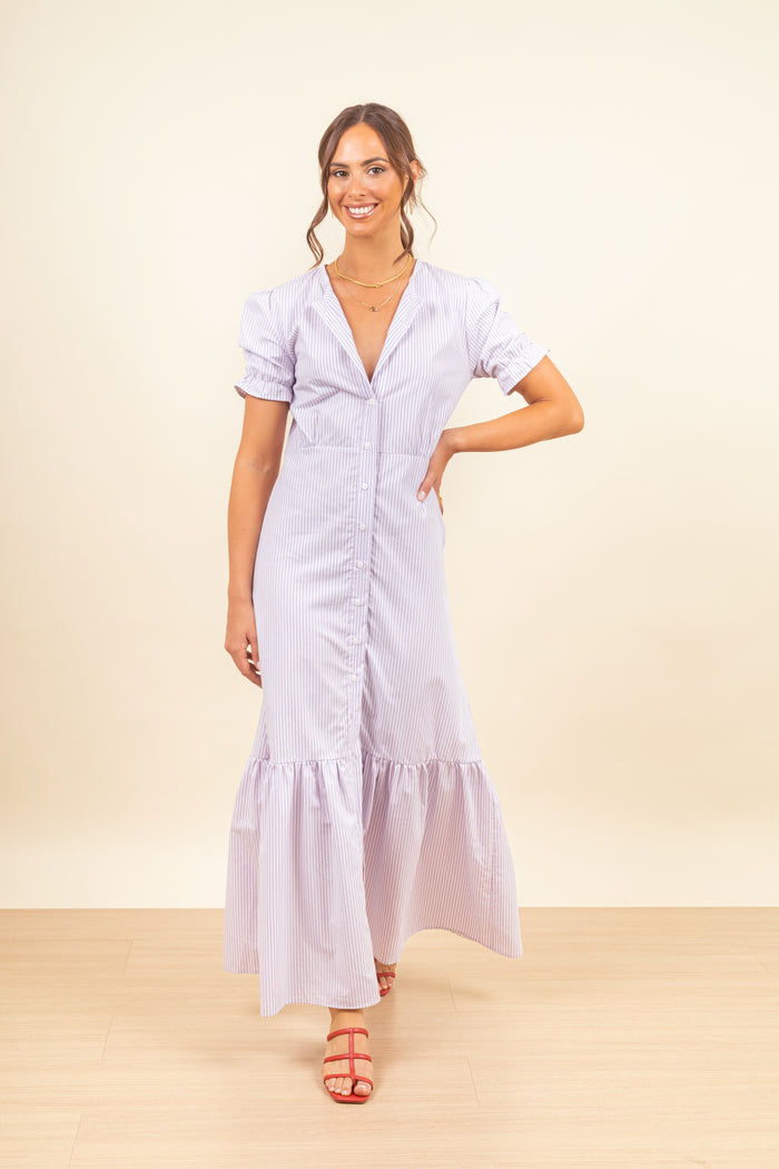 Vestido Milan Lavander Stripes