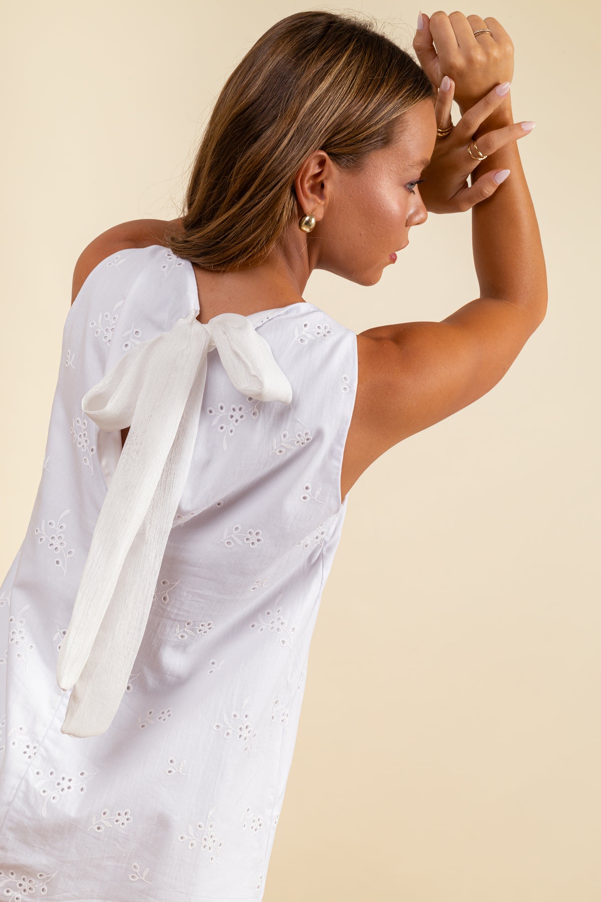 Vestido Leonie Broderie Blanc