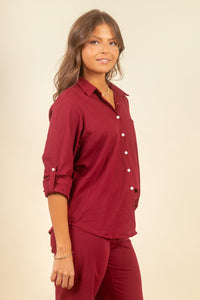Camisa Valentina Merlot
