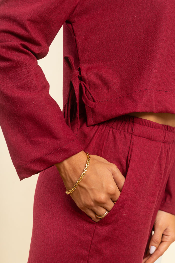 Pantalon Poppy Merlot