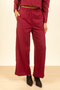 Pantalon Poppy Merlot