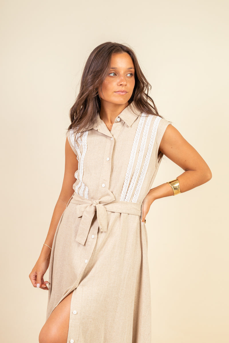 Vestido Ginebra Ivory Melange