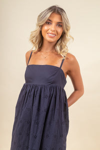 Vestido Katherine Broderie Navy