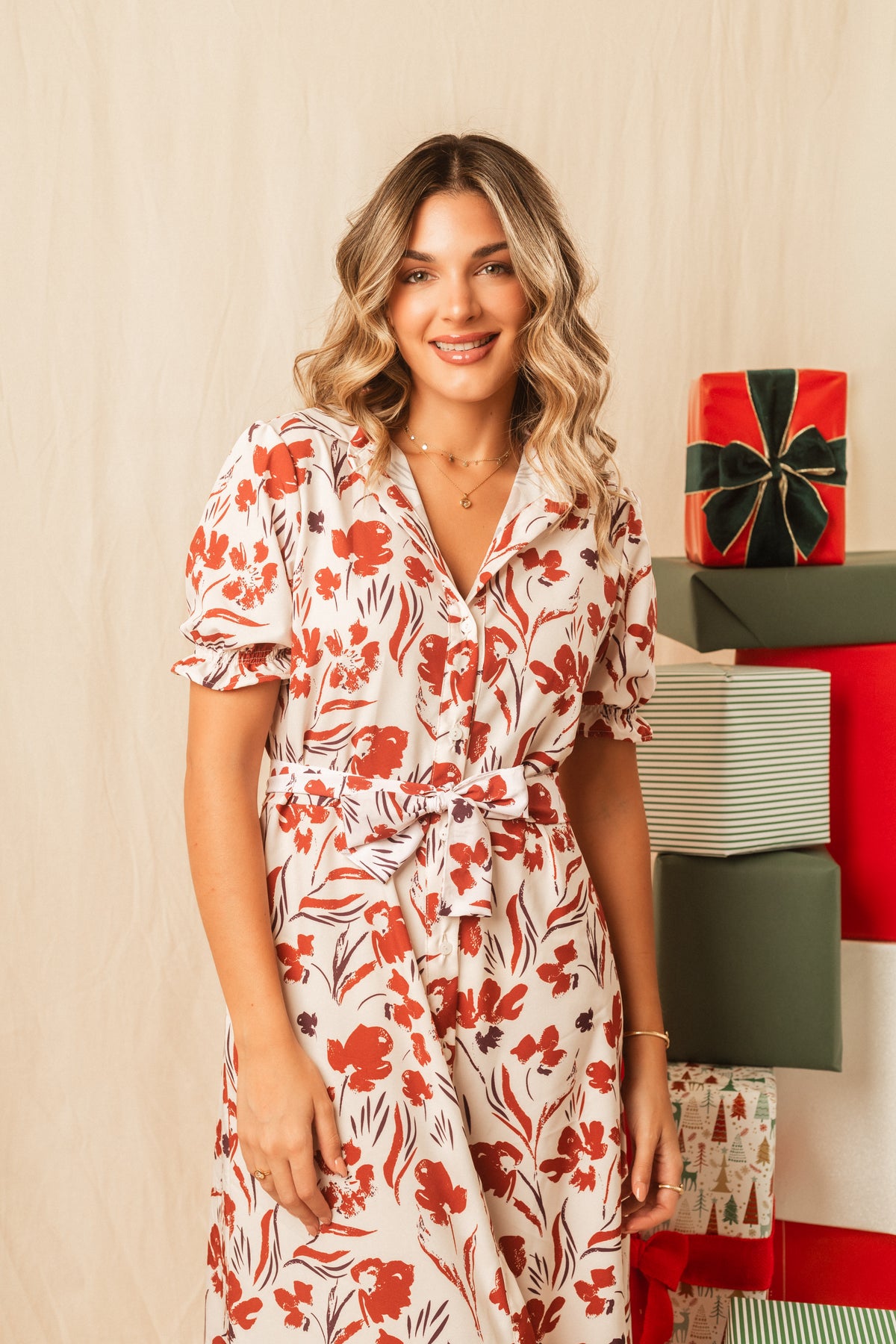 Vestido Cerdeña Maxi Fiori Rouge