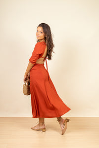 Vestido Pilar maxi Terracota