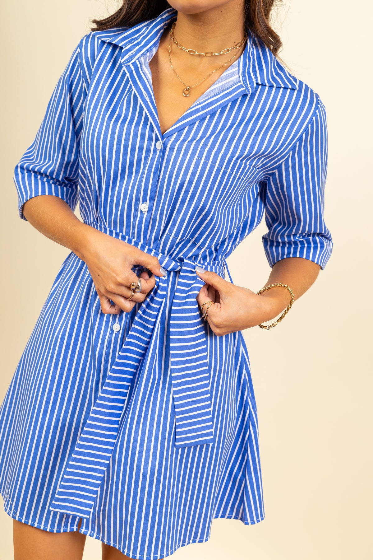 Vestido Mayara Ocean Stripes