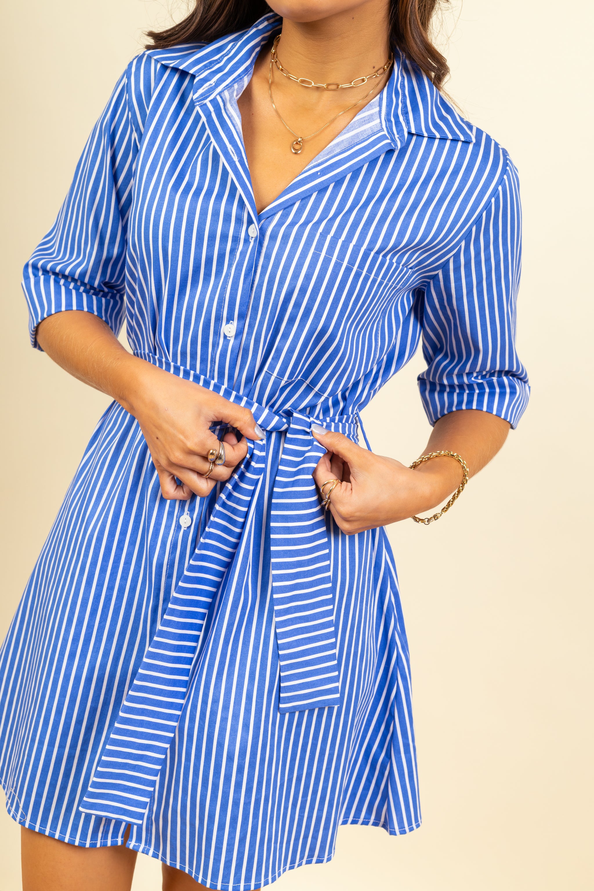 Vestido Mayara Ocean Stripes