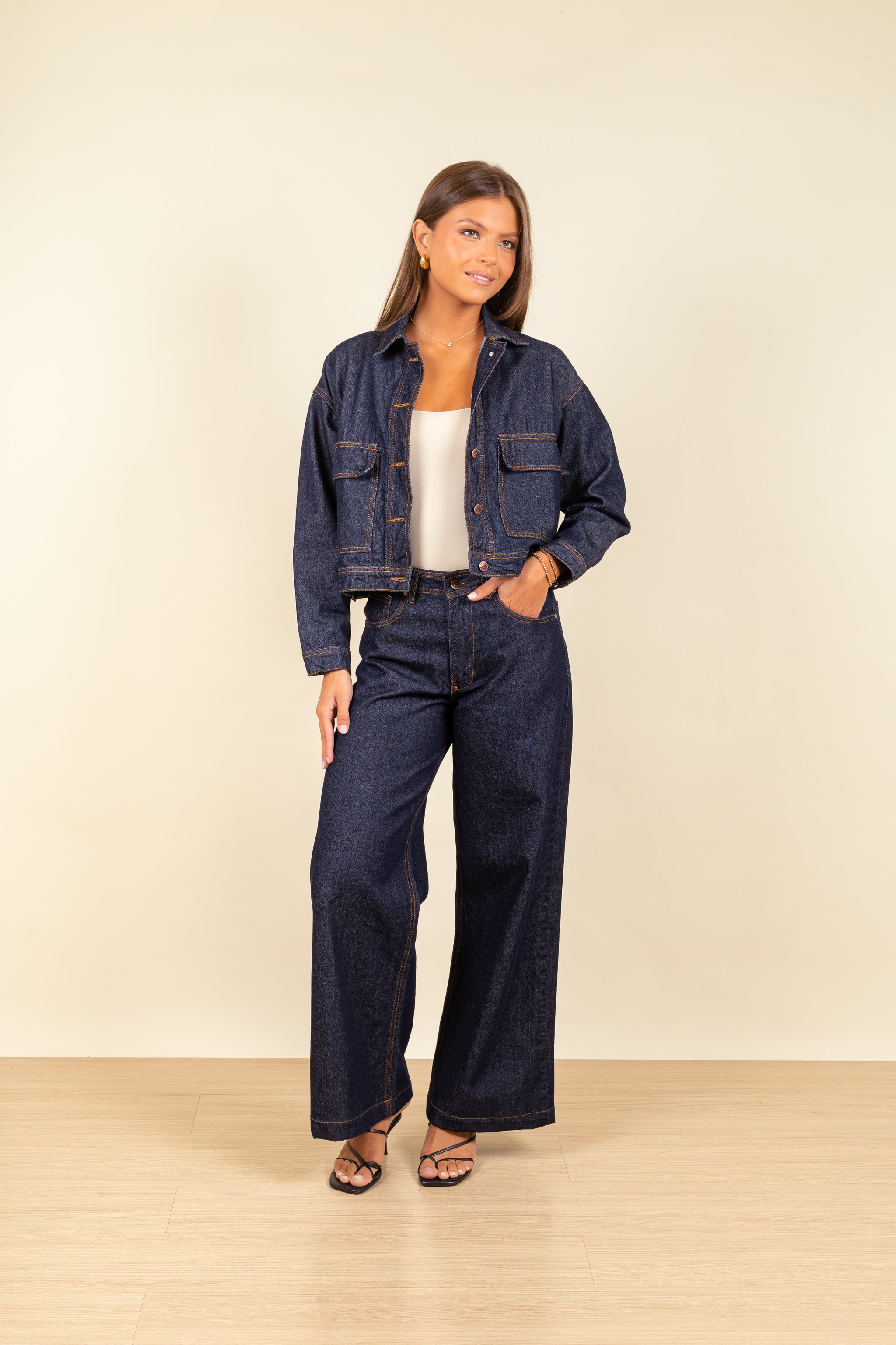 Jean Wide Deep Blue