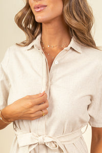 Vestido Anja Midi Ivory Melange