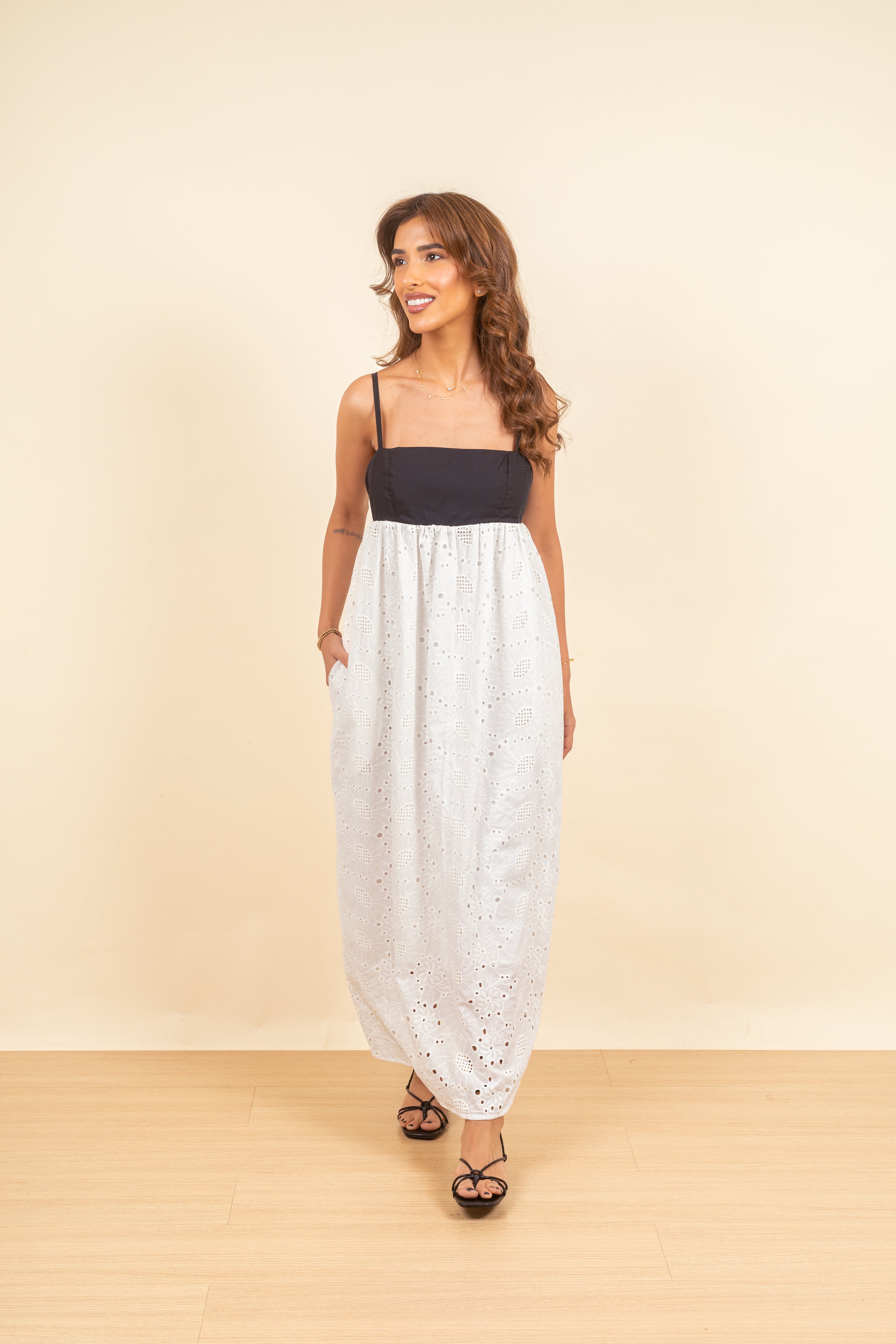 Vestido Katherine Broderie Blanc