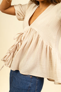 Blusa Sabrina bow puff Arena