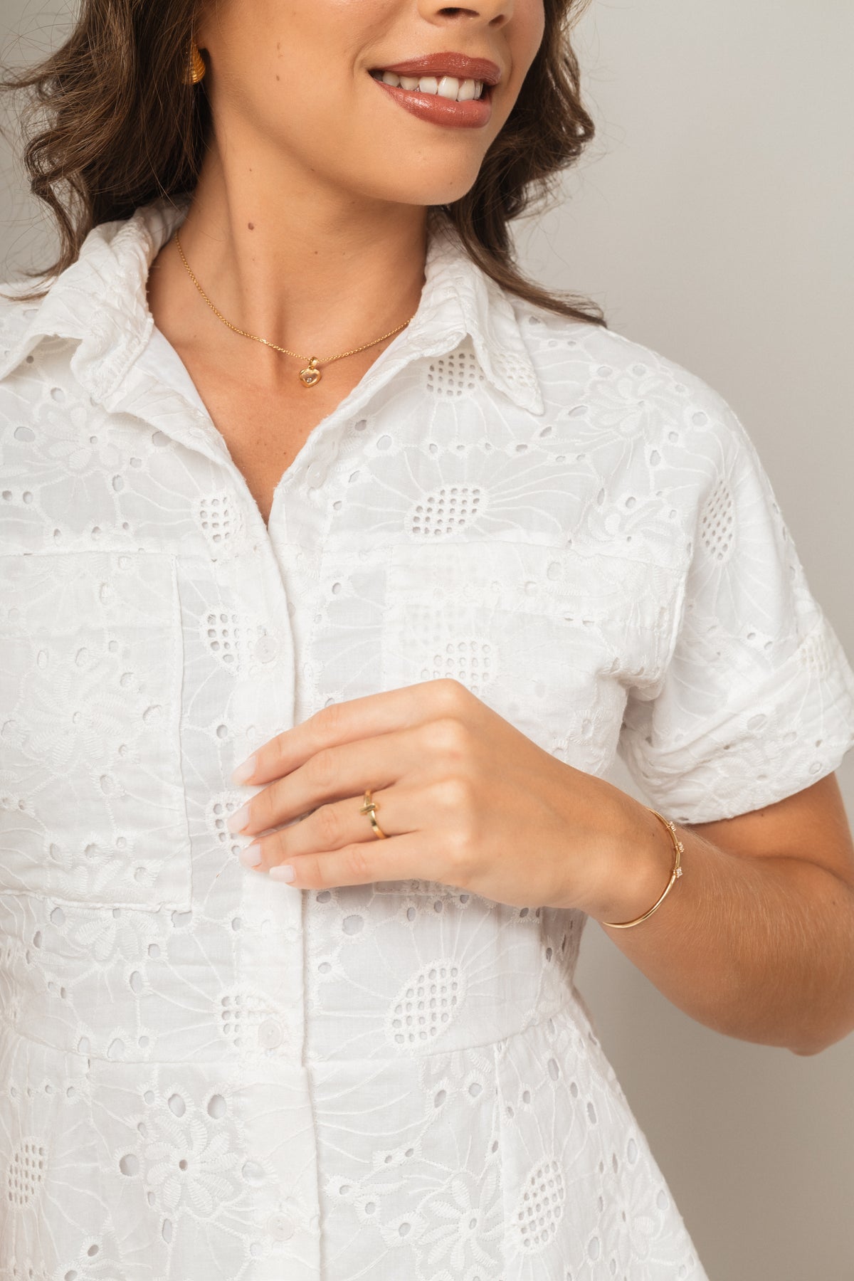 Vestido Ludo Broderie Blanc