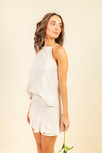 Blusa Ana Halter Ivory