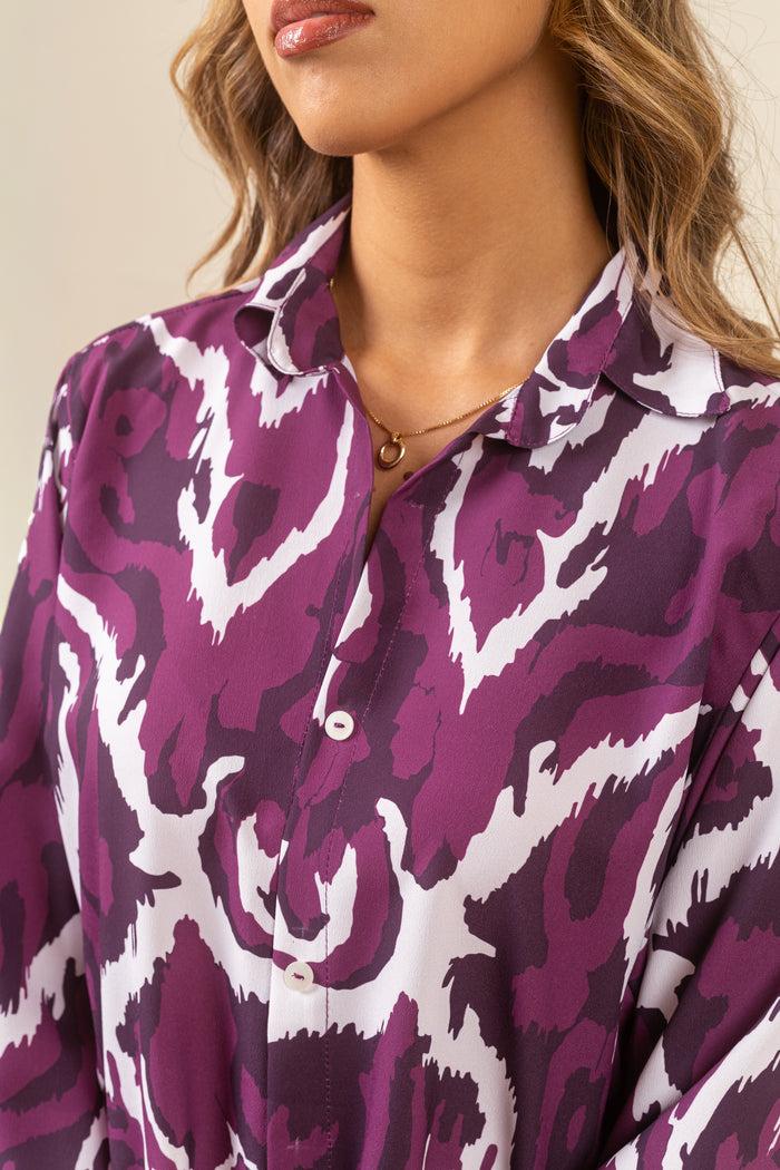 Camisa Lidia Winter Merlot