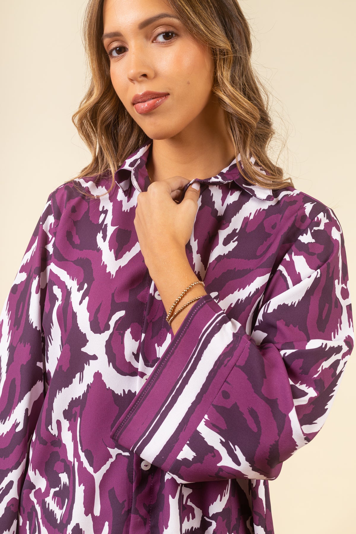 Camisa Lidia Winter Merlot