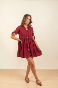 Vestido Caroline Mini Merlot