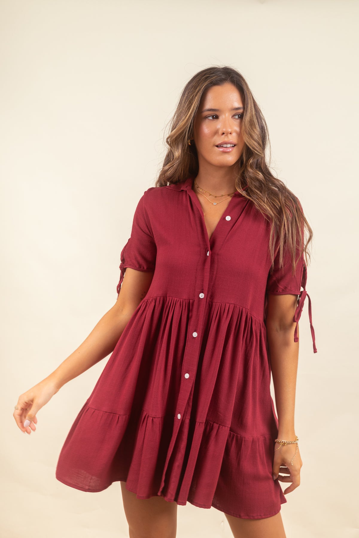 Vestido Caroline Mini Merlot