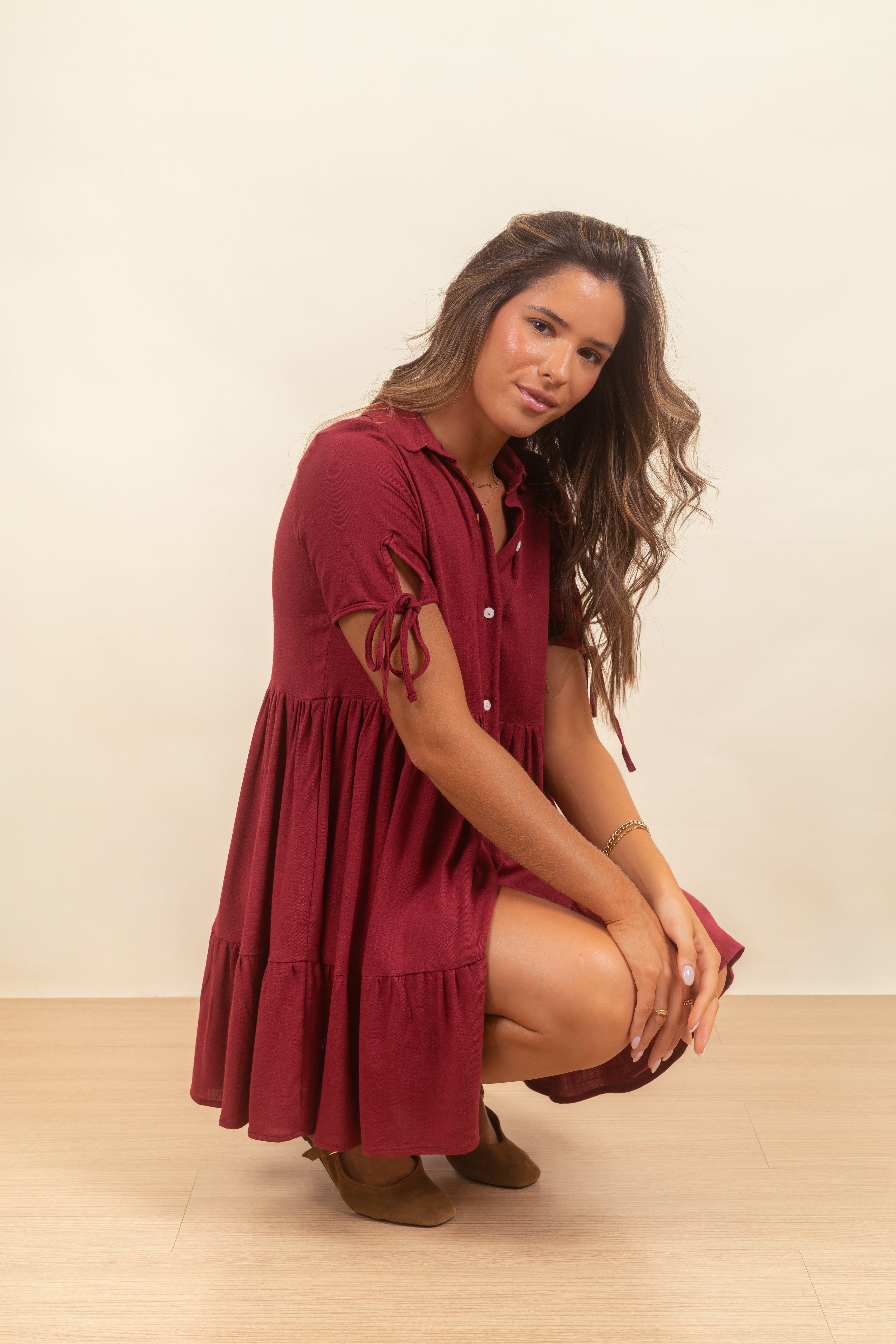 Vestido Caroline Mini Merlot