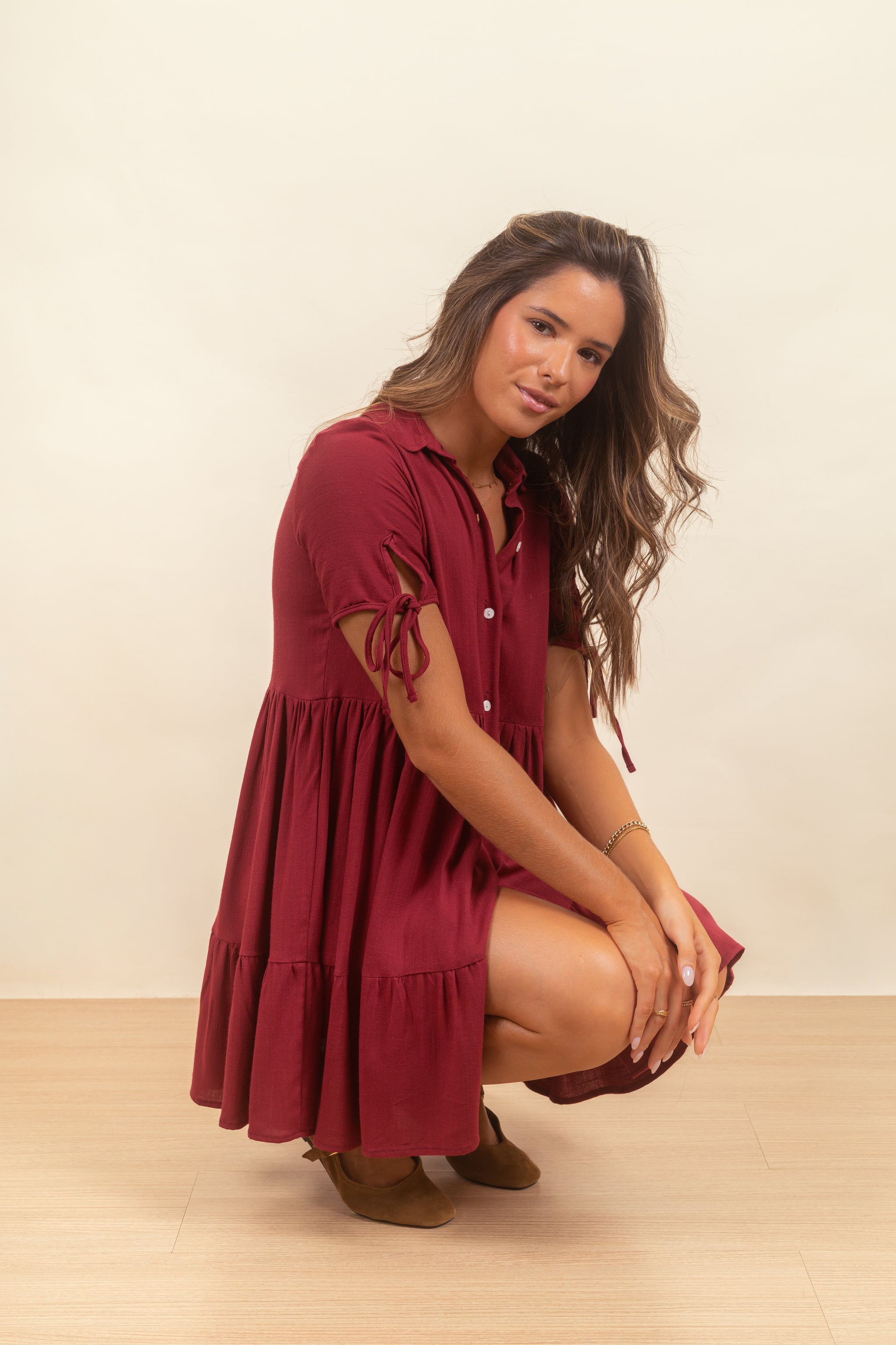 Vestido Caroline Mini Merlot