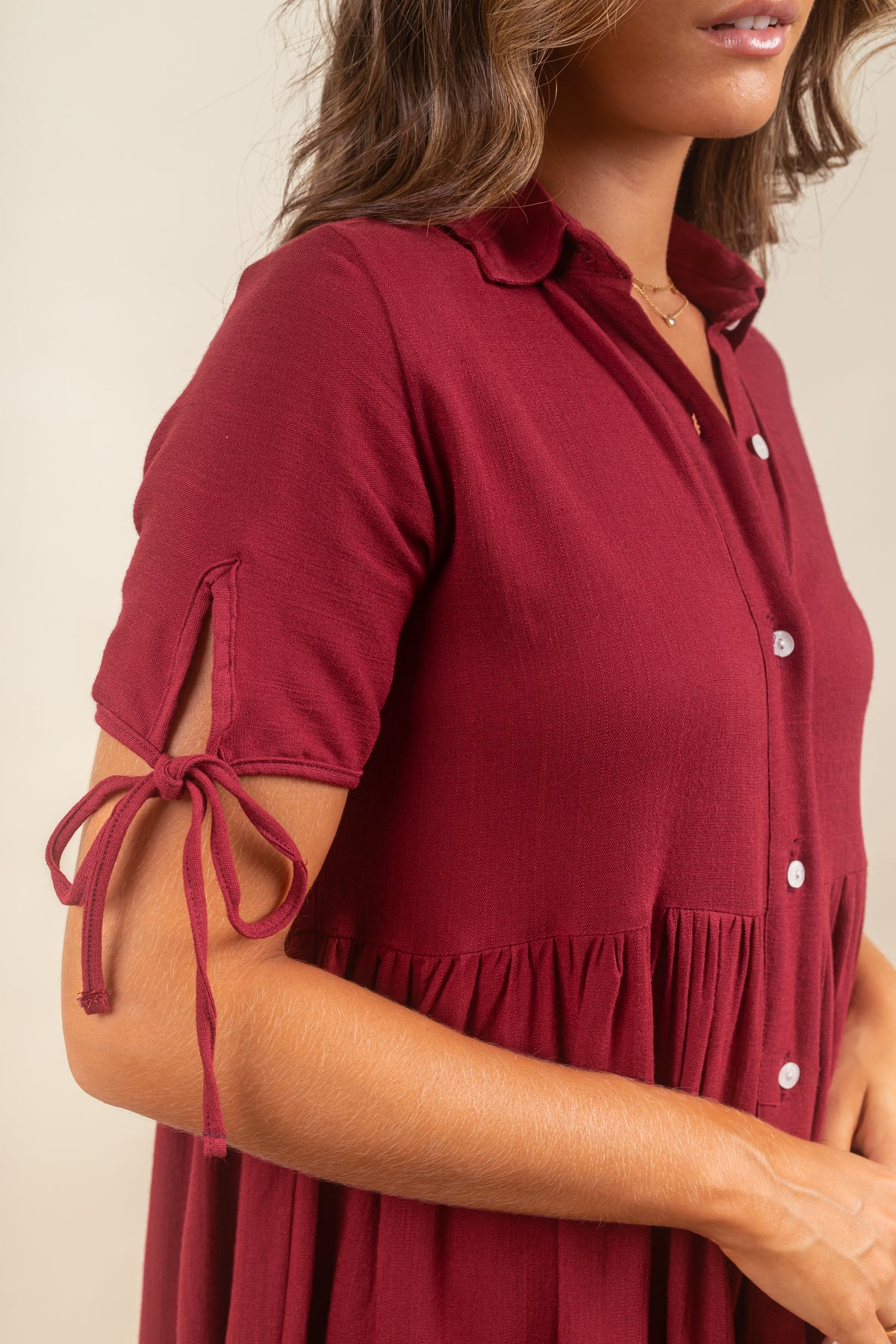Vestido Caroline Mini Merlot