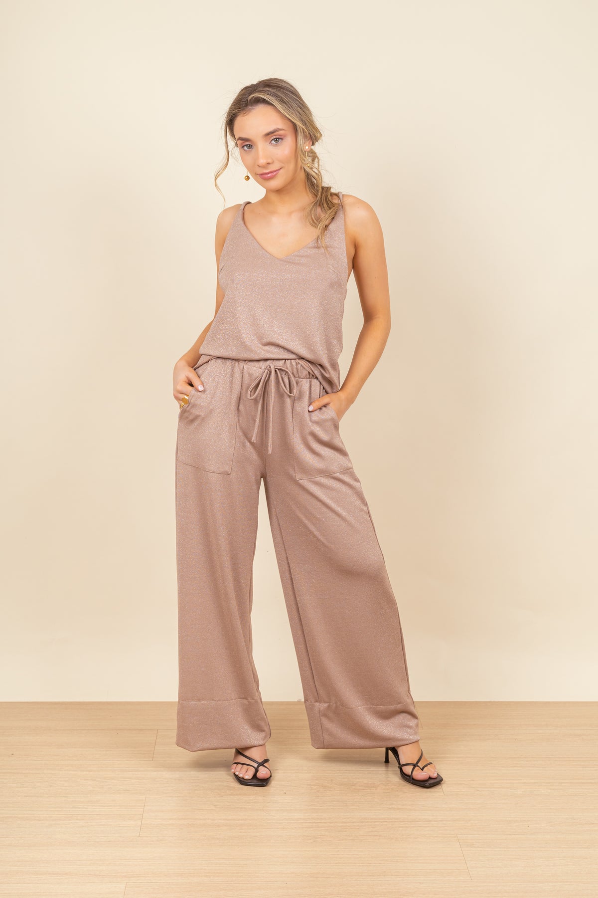 Pantalón Pipa Champagne