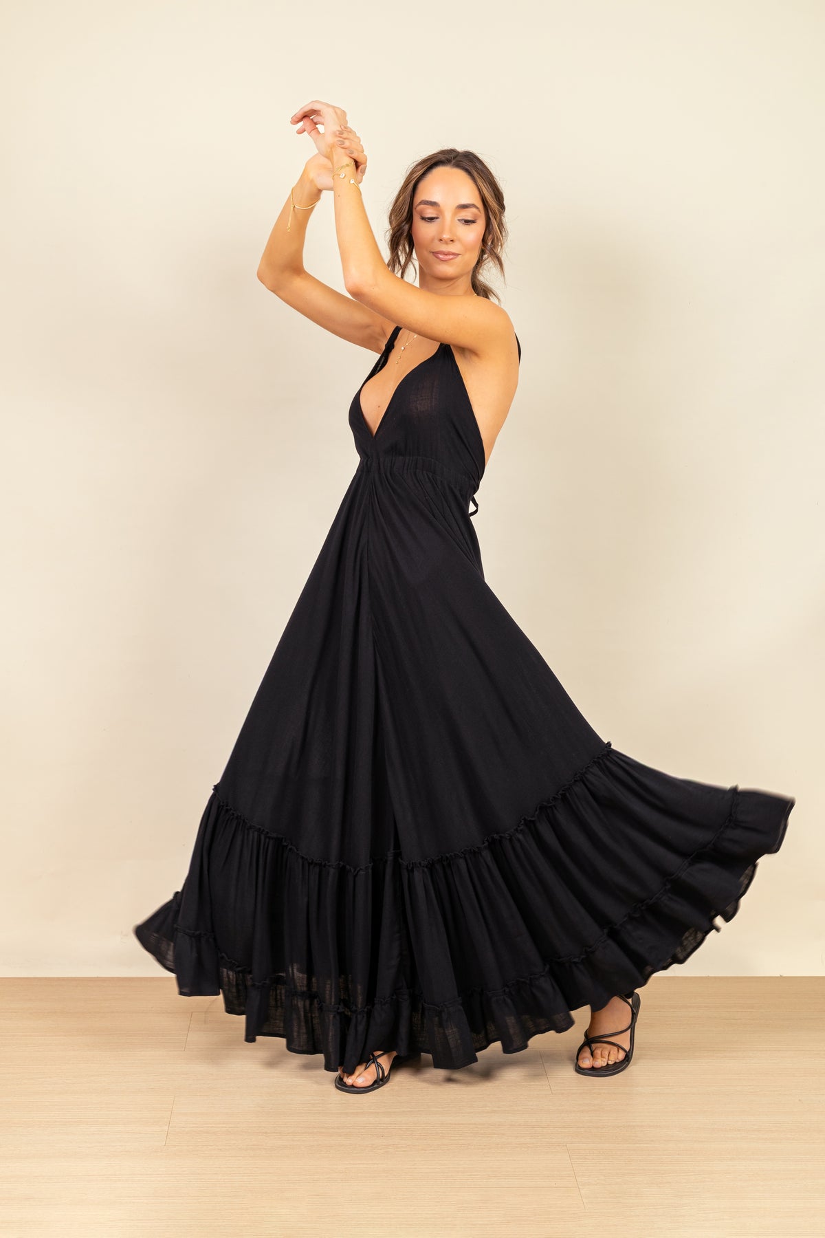 Vestido Paz Maxi Noir
