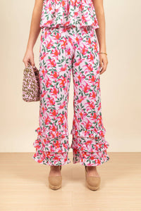 Pantalon Roberta Hibiscus