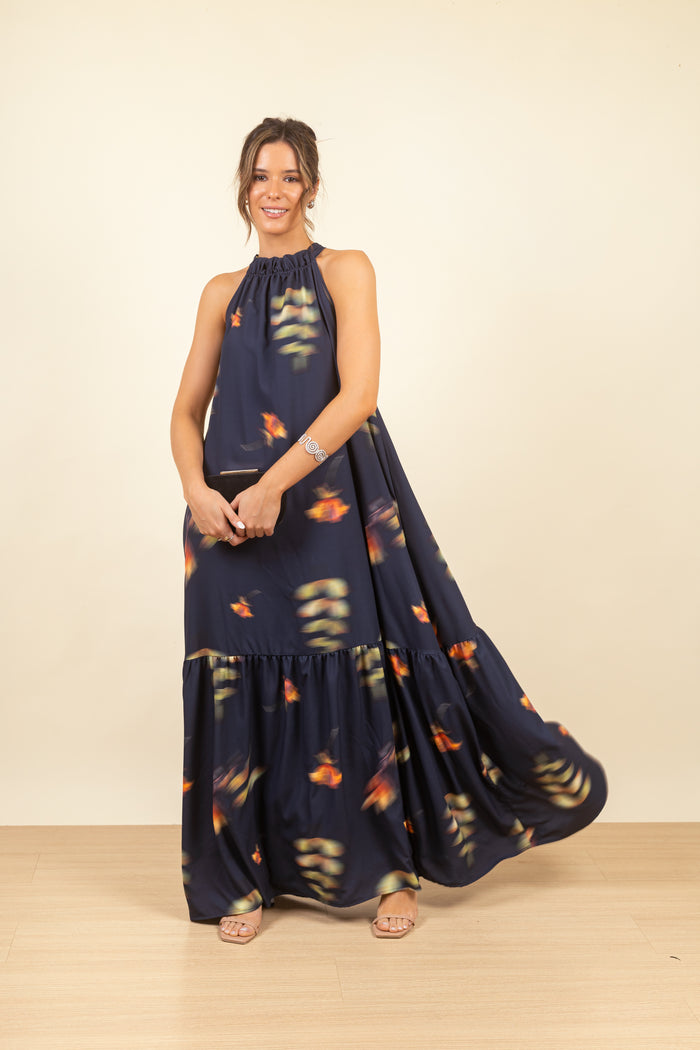 Vestido Violeta Maxi Autumn Blue