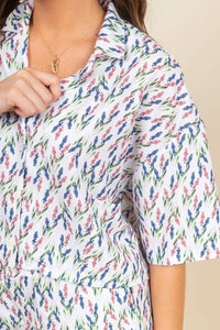 Camisa Elina Berry Bouquet