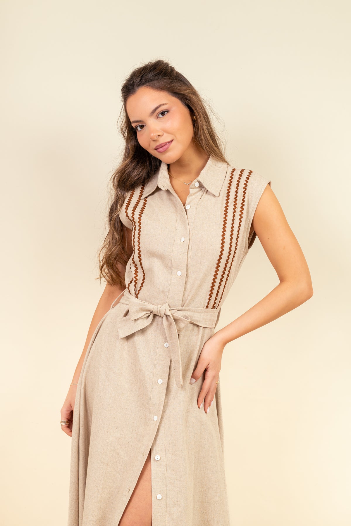 Vestido Ginebra Terracota Melange