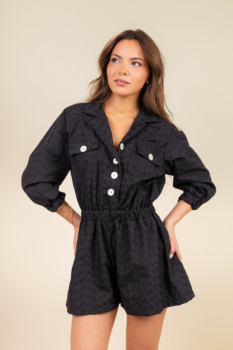 Mono Aria Broderie Noir