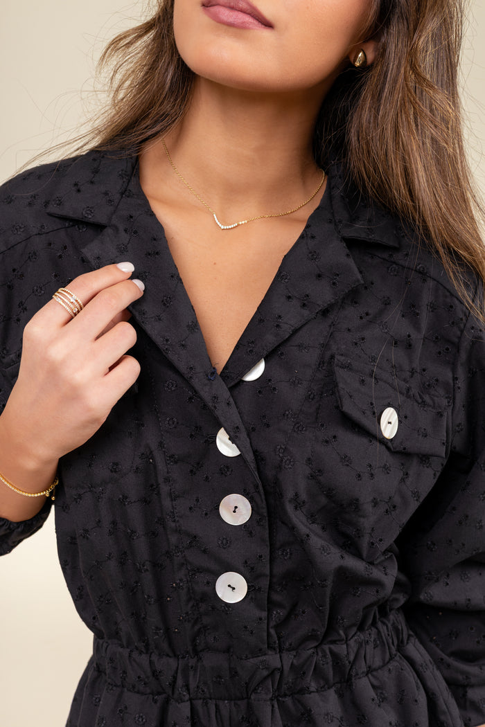 Mono Aria Broderie Noir
