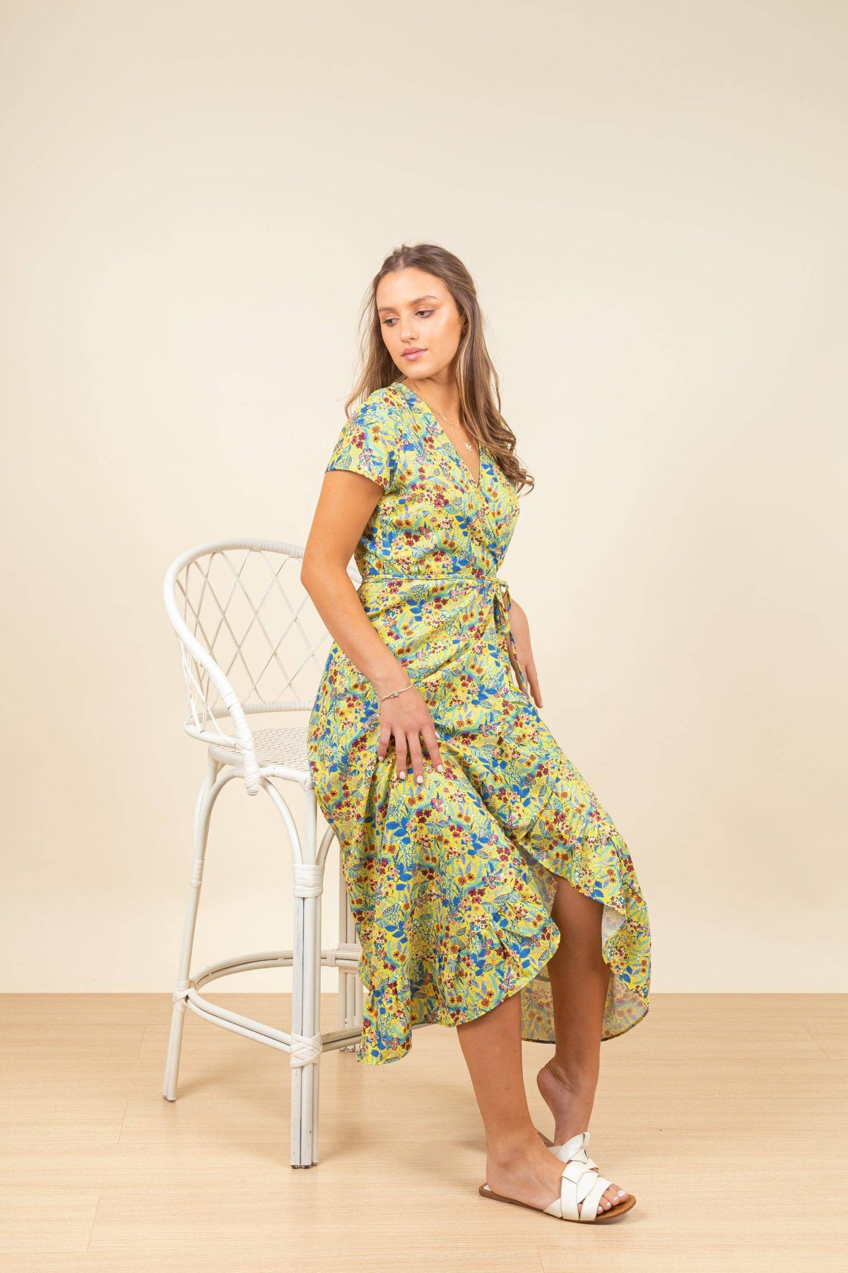 Vestido Amanda Midi Tropi Yellow