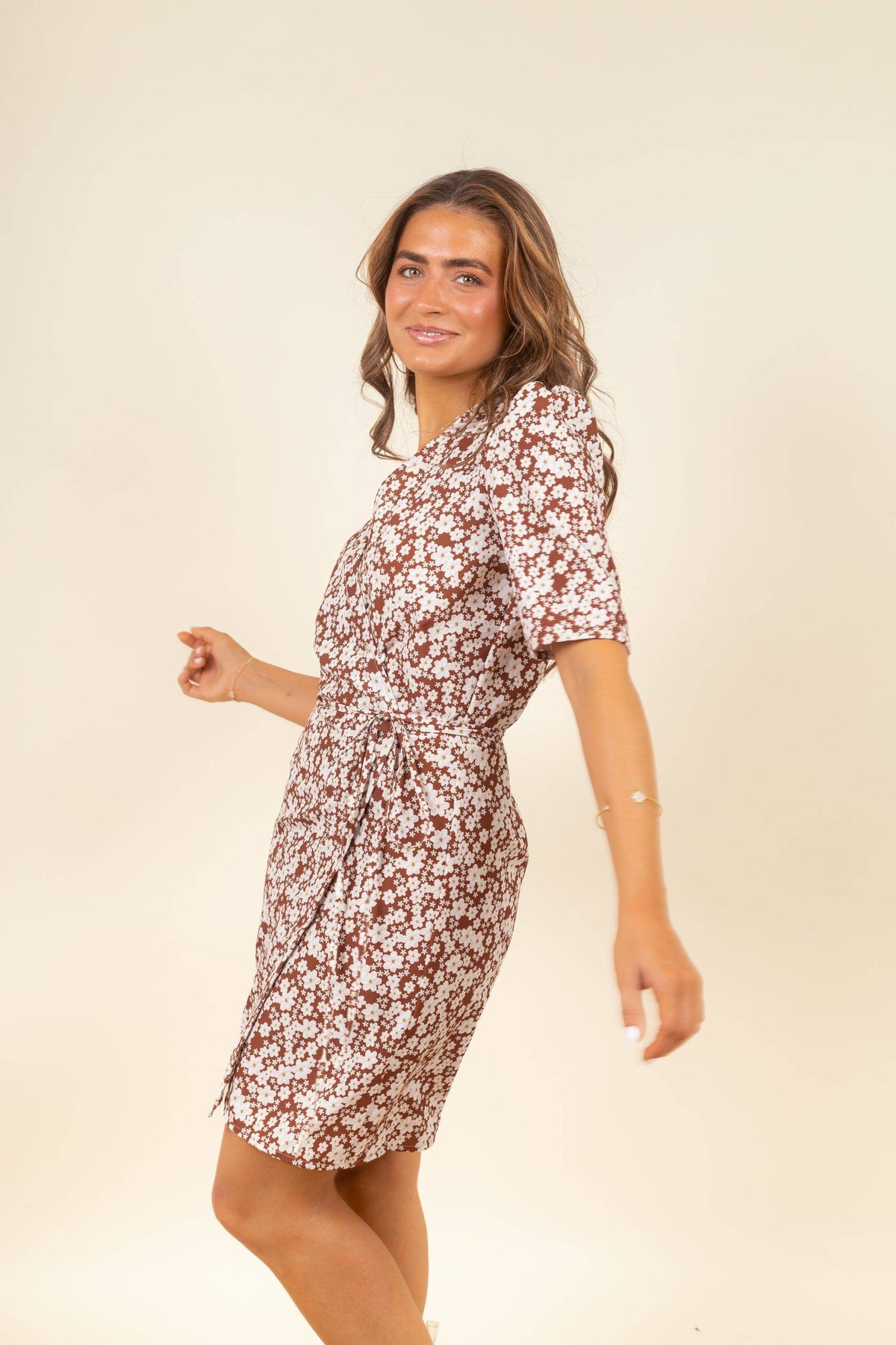 Vestido Gabrielle Margueritte Cacao