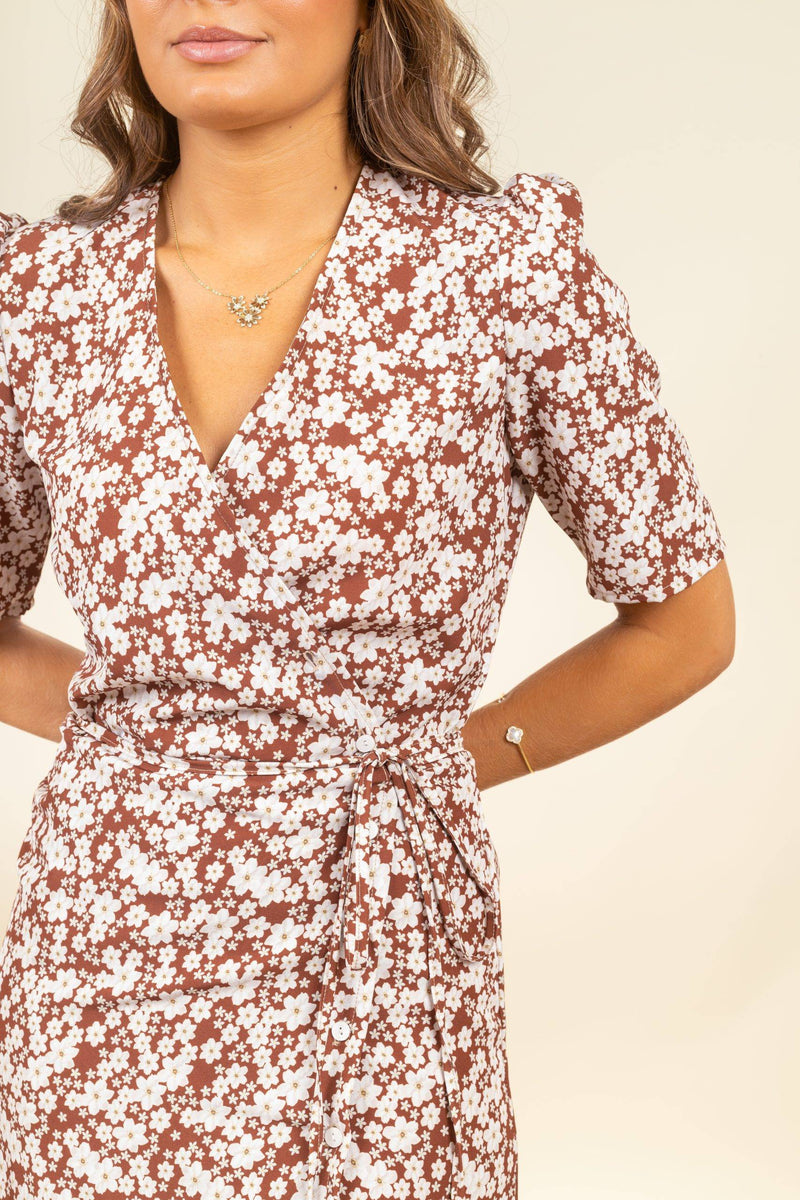 Vestido Gabrielle Margueritte Cacao